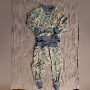 Little Crowns And Capes Neverland Map Jogger Set